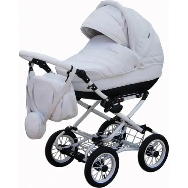 Детская коляска Esperanza Victoria Leatherette кожа 3 в 1 Цвет рамы - Черная поворотная — фото 11