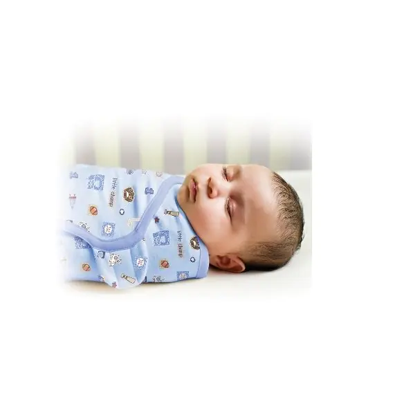 72150 Конверт для пеленания из хлопка на липучке Summer Infant SwaddleMe  размер s/m Маленький чемпион — фото 1