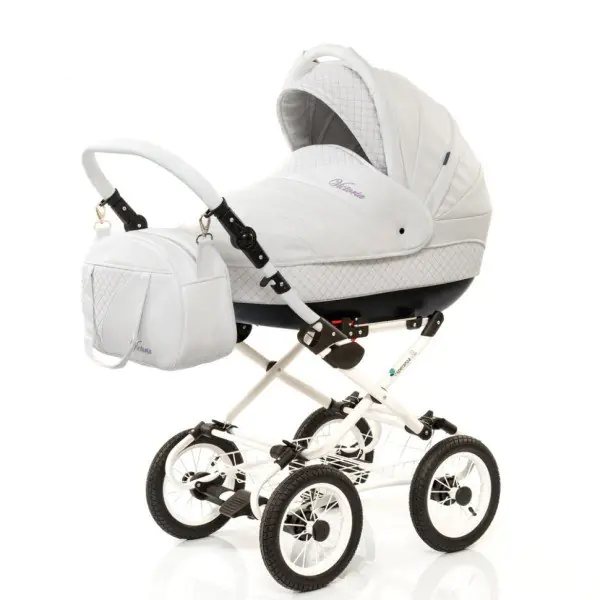 Детская коляска Esperanza Victoria Leatherette кожа 2 в 1 Цвет рамы - Черный - Маленькие колеса — фото 18