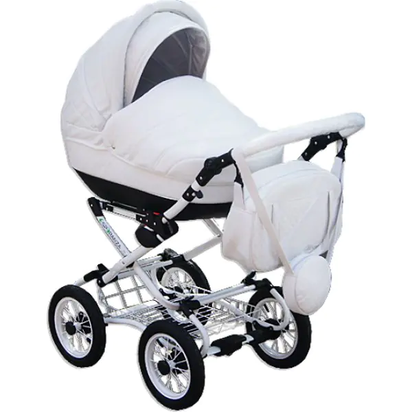 Детская коляска Esperanza Victoria Leatherette кожа 3 в 1 Цвет рамы - Черная поворотная — фото 9