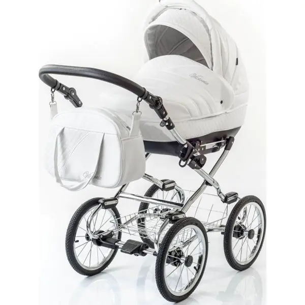 Детская коляска Esperanza Victoria Leatherette кожа 3 в 1 Цвет рамы - Черная поворотная — фото 6