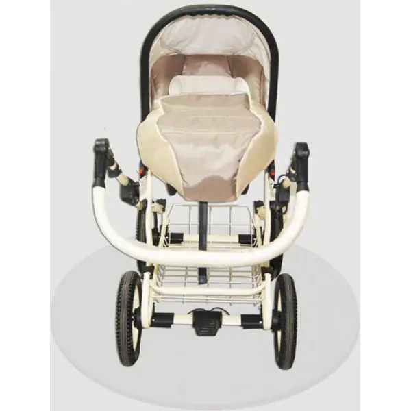 Детская коляска Esperanza Classic Leatherette 2 в 1 кожа Цвет рамы - Бежевый поворотная — фото 8