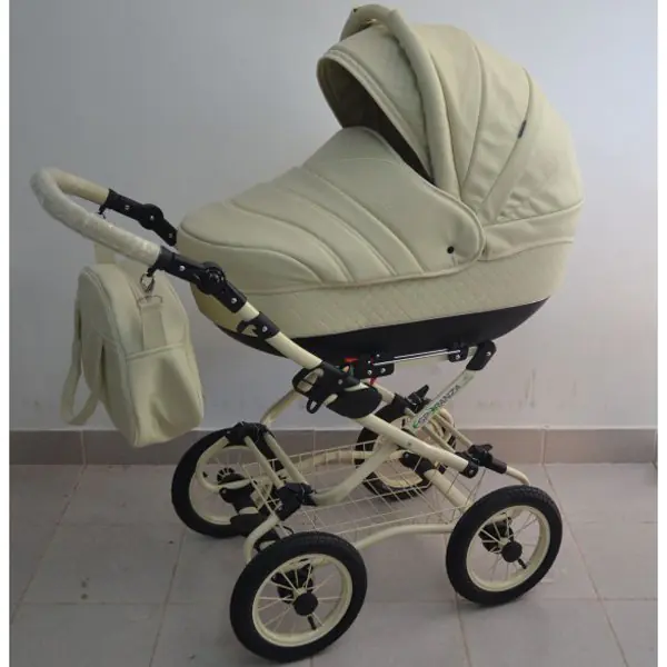 Детская коляска Esperanza Victoria Leatherette кожа 3 в 1 Цвет рамы - Черная поворотная — фото 7