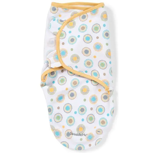 71270  Конверт для пеленания из хлопка на липучке Summer Infant SwaddleMe  размер s/m Круги — фото 1