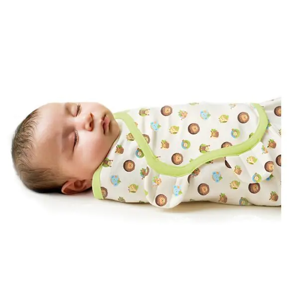71490 Конверт для пеленания из хлопка на липучке Summer Infant SwaddleMe  размер s/m Джунгли — фото 2