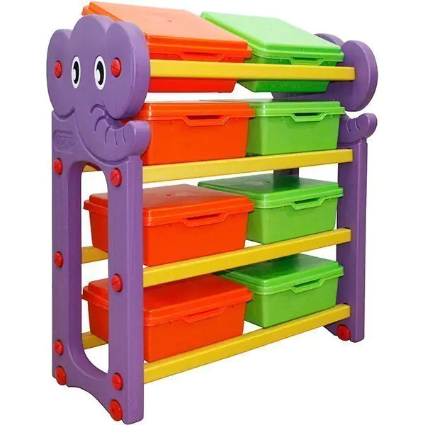 Стеллаж для хранения игрушек Happy Box JM-809B с крышками — фото 1
