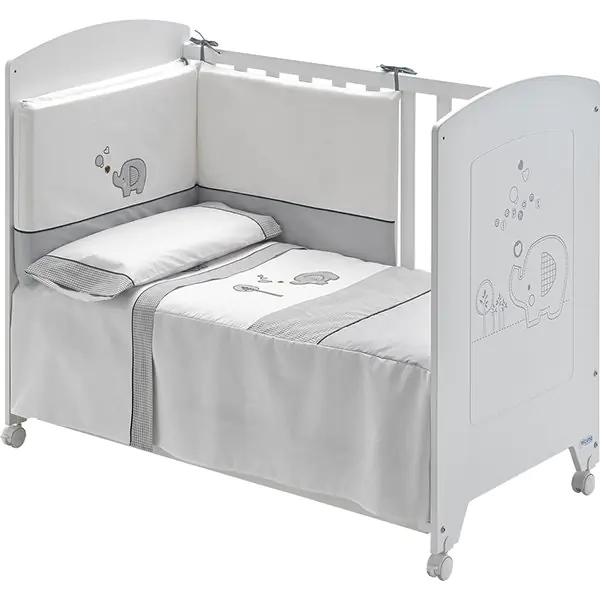 Сменный комплект белья Micuna Elephant Микуна Элефант TX-821 в кроватку 120 х 60 см, 3 предмета — фото 1