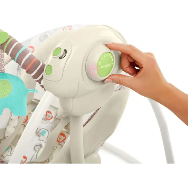 Электронные качели Bright Starts Comfort Harmony Брайт Стартс Комфорт и Гармония Песочное Сафари 60194 — фото 6