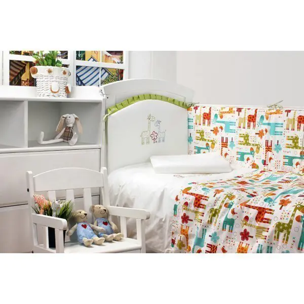 Комплект постели в кроватку Makkaroni Kids Giraffe 60 х 120  6 предметов — фото 3