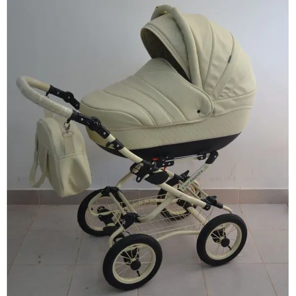 Детская коляска Esperanza Victoria Leatherette кожа 2 в 1 Цвет рамы - Черный - Маленькие колеса — фото 20