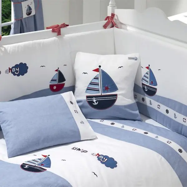 Бортик Funnababy Marine Фаннабэби Марин короткий для детской кровати 120 х 60 см — фото 1