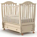 Детская кроватка Nuovita Sorriso swing, продольный маятник Слоновая Кость — Фото