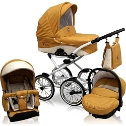 Детская коляска Nastella Luxe Prestige Eco 3 в 1, эко-кожа