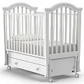 Детская кроватка Nuovita Perla swing, продольный маятник Белый — Фото