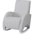 Кресло-качалка Micuna Wing Confort White Leatherette grey искусственная кожа — Фото