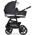 Детская коляска Riko Basic Alfa Ecco 2 в 1, эко-кожа 01 Графит - Серый — Фото