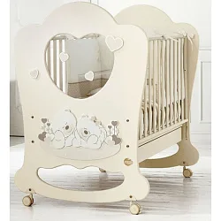 Детская кроватка Baby Expert Sogno, колесо + качалка
