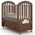 Детская кроватка Nuovita Grano swing, продольный маятник Орех — Фото