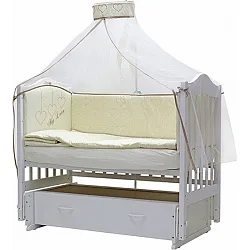Комплект постели в кроватку Топотушки Любовь, 7 предметов, стежка