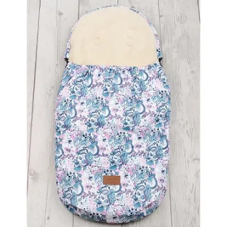 Универсальный меховой конверт AmaroBaby Little Traveller Вензеля 145х45 см