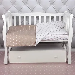 Комплект постельного белья в кроватку AmaroBaby Baby Boom из бязи, 3 предмета