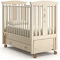 Детская кроватка Nuovita Fasto swing, продольный маятник Слоновая Кость — Фото