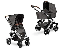 Детская коляска ABC-Design Salsa 4 Air 2 в 1 на серебряной раме