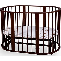 Овальная детская кроватка Nastella Baby Molly 7 в 1, поперечный маятник