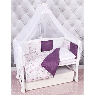 Бортик в кроватку AmaroBaby Амели, 12 подушек, бязь