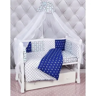 Комплект постели в кроватку AmaroBaby Бриз, 18 предметов