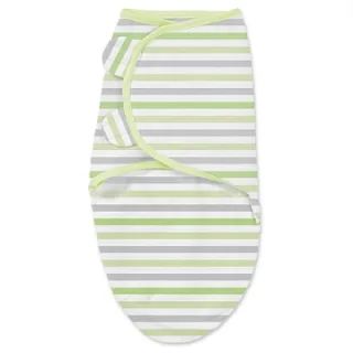76980 Конверт для пеленания из хлопка на липучке Summer Infant SwaddleMe размер s/m Серо-зеленые полоски