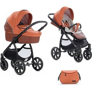 Детская коляска Noordi Fjordi Sport Leather Melange 2 в 1, ткань+эко-кожа