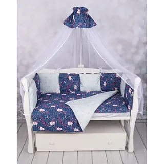 Бортик WB в кроватку AmaroBaby Лисички, 12 подушек