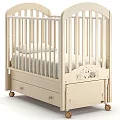 Детская кроватка Nuovita Grano swing, продольный маятник Слоновая кость — Фото