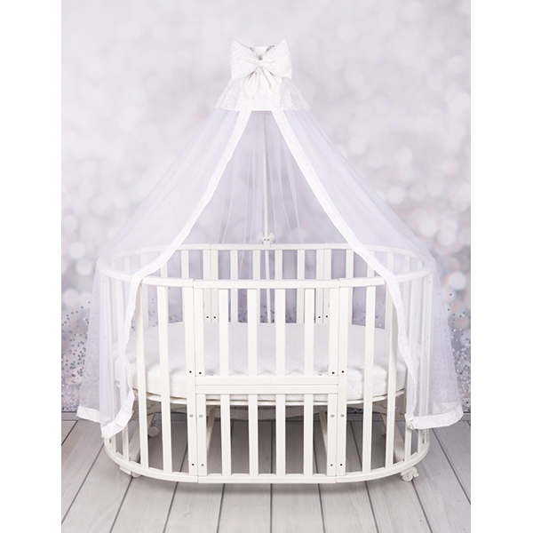 Балдахин с рюшем для кроватки AmaroBaby Moonlight 150x300 см