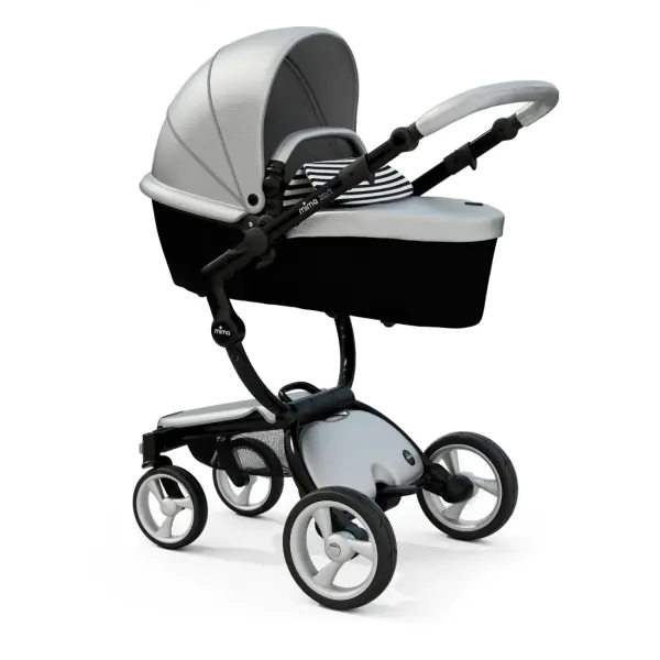 Детская коляска Mima Xari Flair 3G 2 в 1, кожа, шасси Black