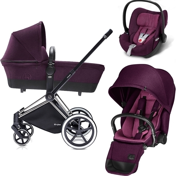 Детская коляска Cybex Priam Lux 3 в 1, шасси City Light Chrome