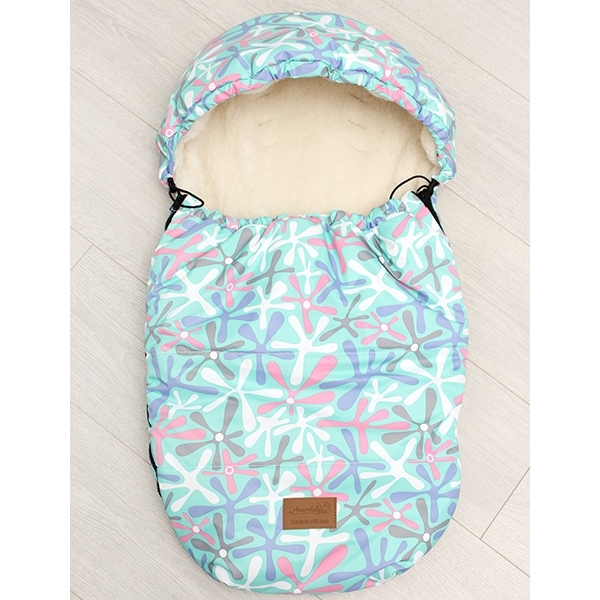 Универсальный меховой конверт AmaroBaby Little Friend Мята 80х45 см