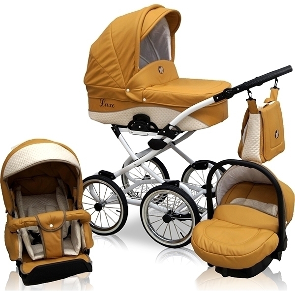 Детская коляска Nastella Luxe Prestige Eco 3 в 1, эко-кожа