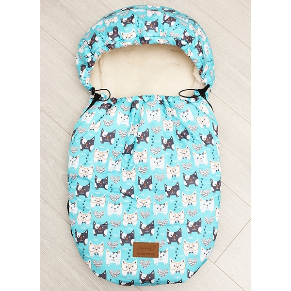 Универсальный меховой конверт AmaroBaby Little Friend Собачки 80х45 см