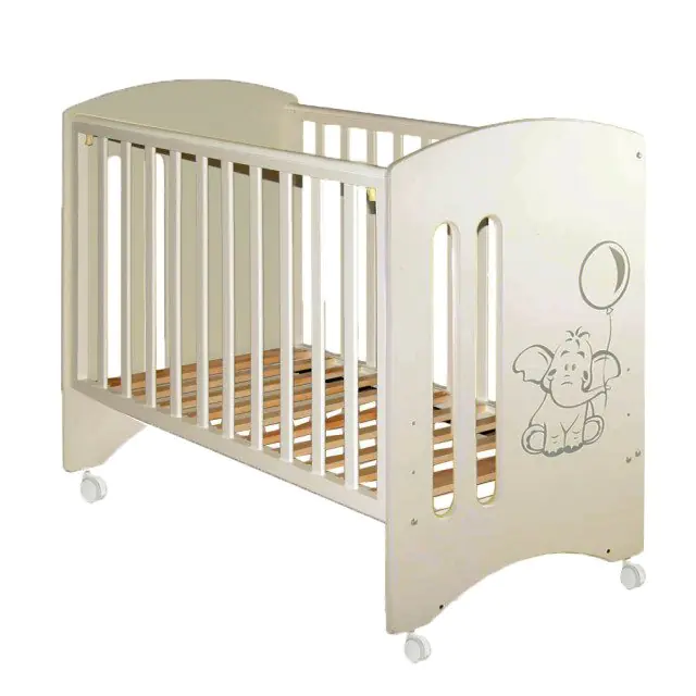 Детская кроватка Можгинский Лесокомбинат Laluca Софи "Слоник" на колёсах без ящика