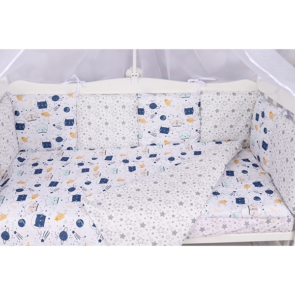 Комплект белья в кроватку WB AmaroBaby Baby Boom Космос, 3 предмета