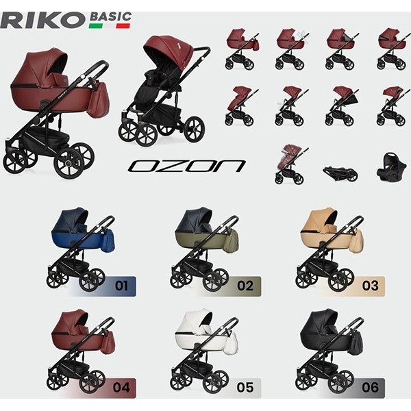 Детская коляска Riko Basic Ozon 2 в 1 фото 13