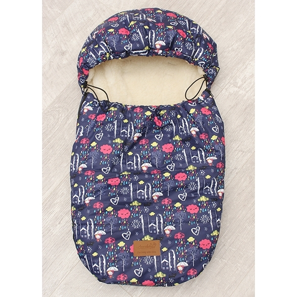 Универсальный меховой конверт AmaroBaby Little Friend Облака 80х45 см