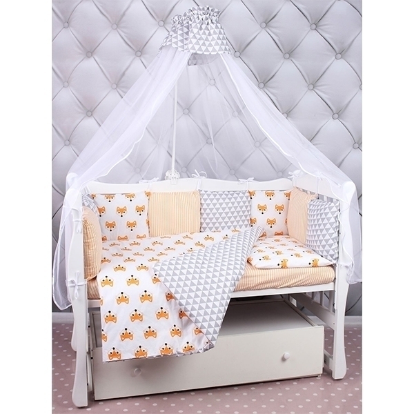 Универсальный комплект постели в кроватку AmaroBaby Lucky, 19 предметов