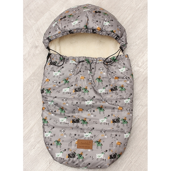Универсальный меховой конверт AmaroBaby Little Friend Рыцарь 80х45 см
