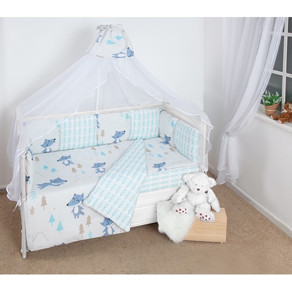 Бортик WB в кроватку AmaroBaby В Лесу, 12 подушек