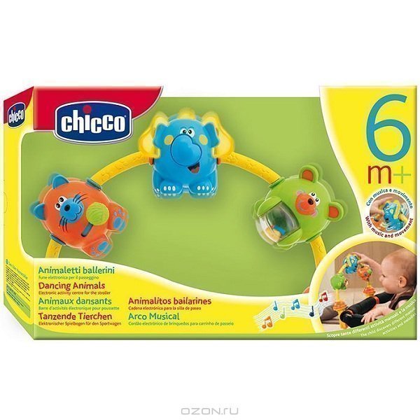 71709 Игрушка Chicco Танцующие животные для коляски фото 3