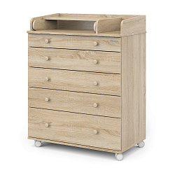 Детский пеленальный раскладной комод Pituso Tori с колесами