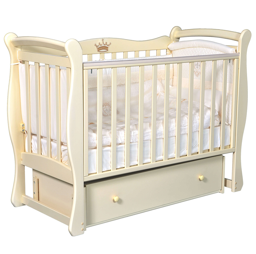 Детская кроватка Кедр Viola 1 автостенка/универсальный маятник - Фото